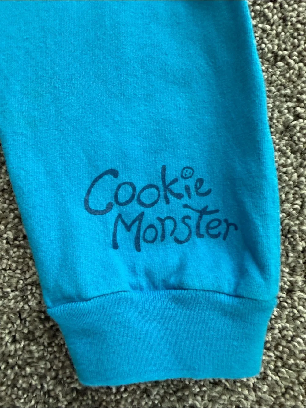 Sesame Street Cookie Monster Hooded Romper Jumpsuit Blue 12M